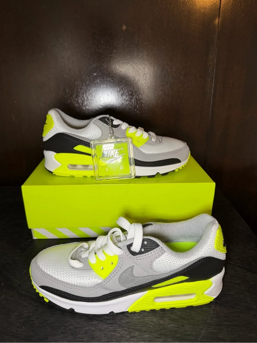 Nike Air Max 90 White-Grey-Volt